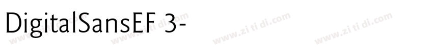 DigitalSansEF 3字体转换